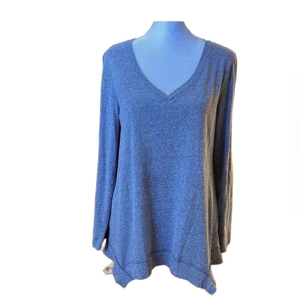 Style & CO COTTON BLEND BLUE TOP